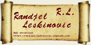 Ranđel Leškinović vizit kartica